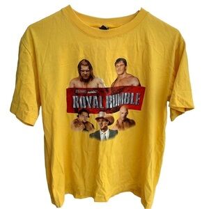 Vintage Wrestling Tee Shirt Smack Down Raw Royal Rumble Hot Ice Tag 90s
